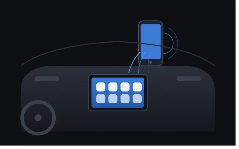 wireless carplay connection illustration