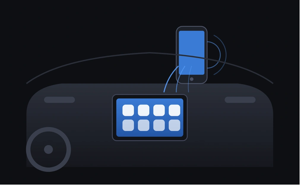 wireless carplay connection illustration